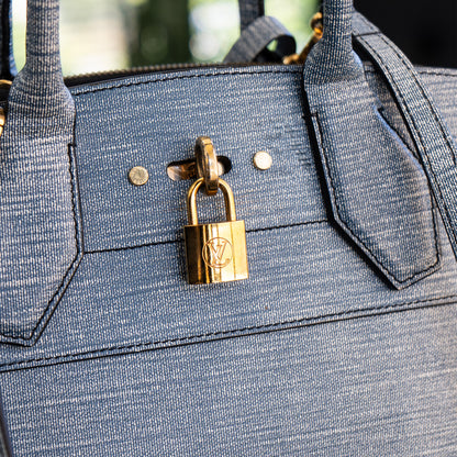 Louis Vuitton Denim Epi Leather City Steamer MM Bag