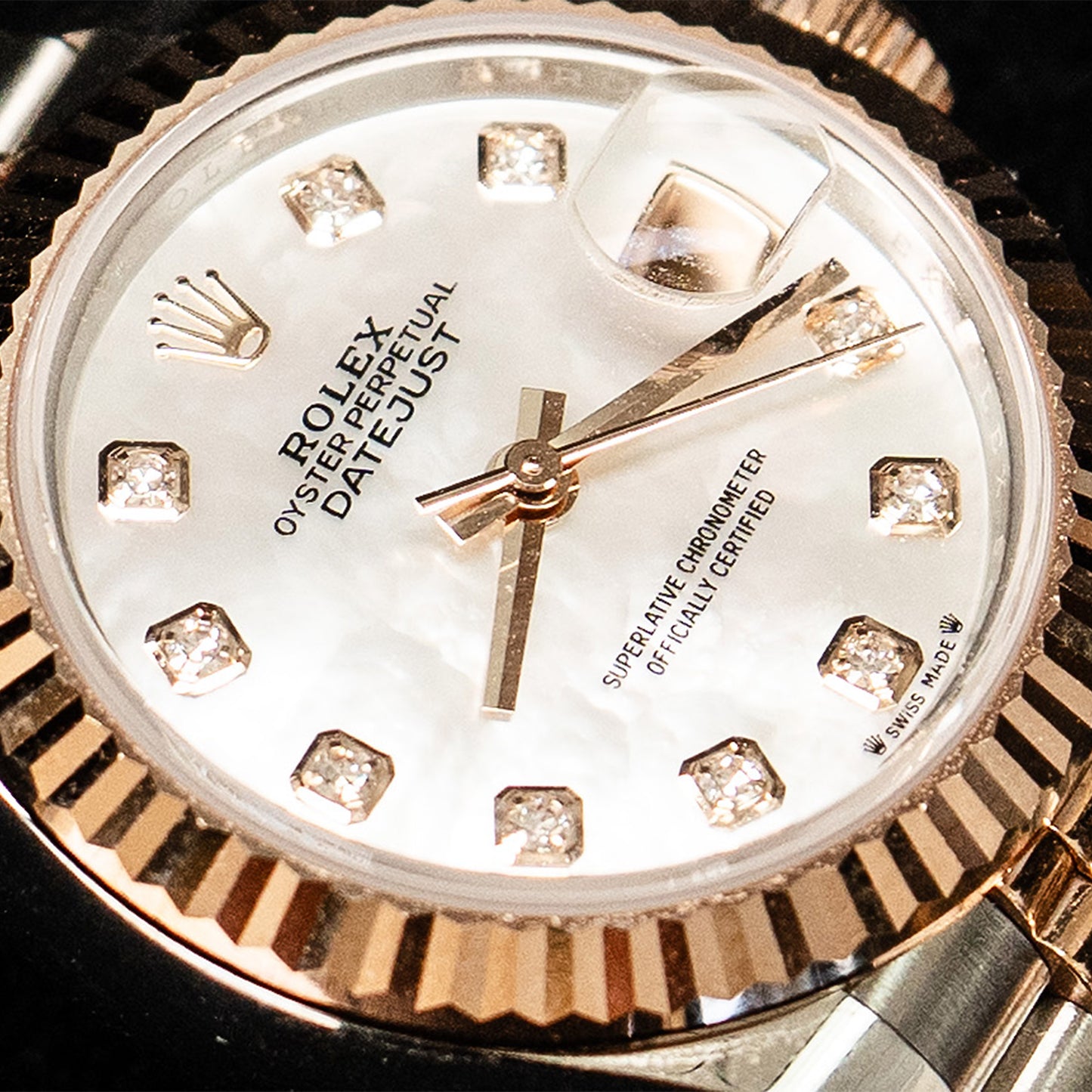 Rolex 279171 Datejust Mother of Peal Diamond Dial Ladies Two Tone Watch
