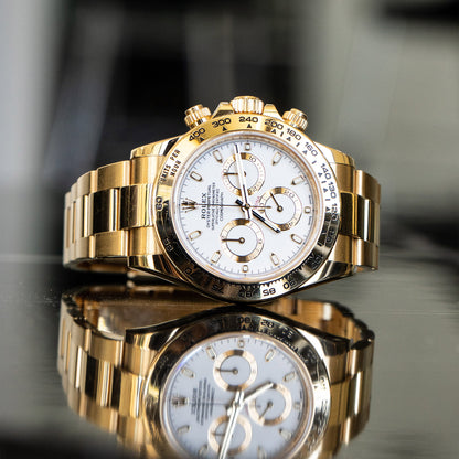 Rolex 116508 Daytona White Dial Yellow Gold Watch