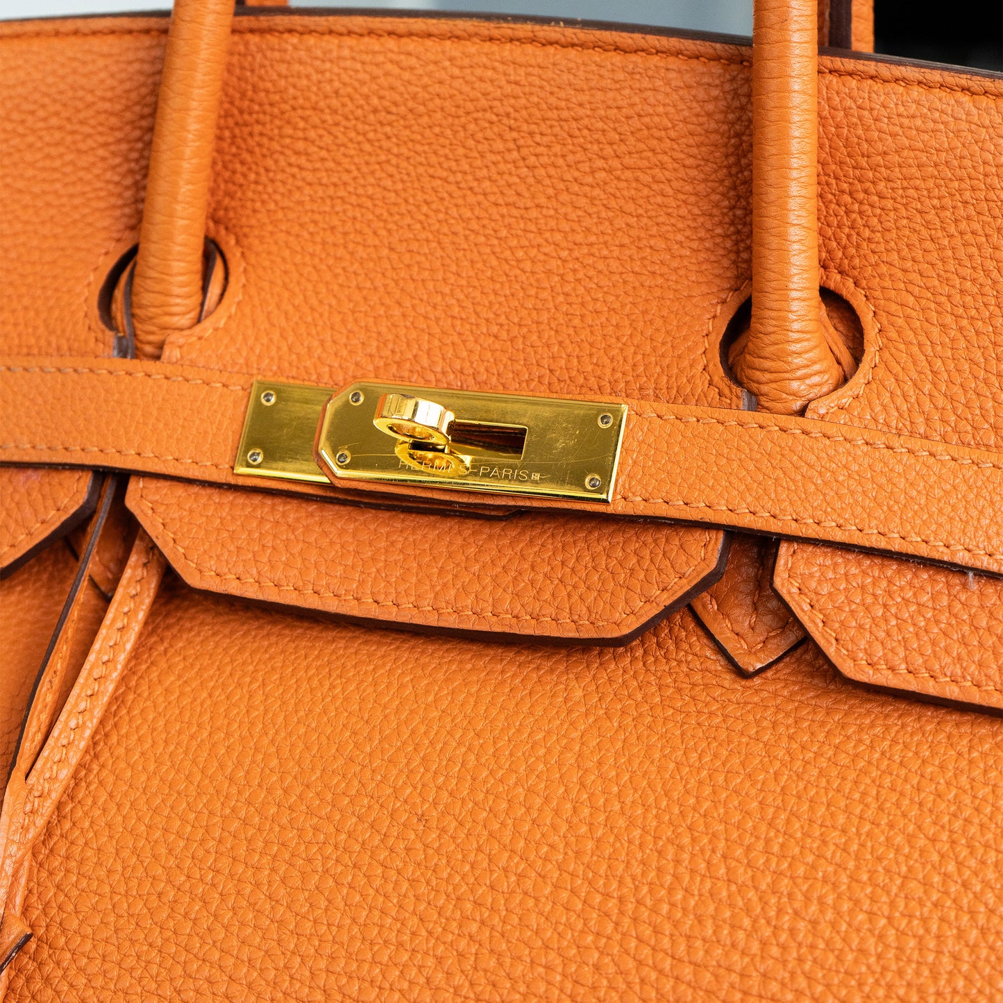 Hermes Birkin 35 Orange Togo Gold Hardware