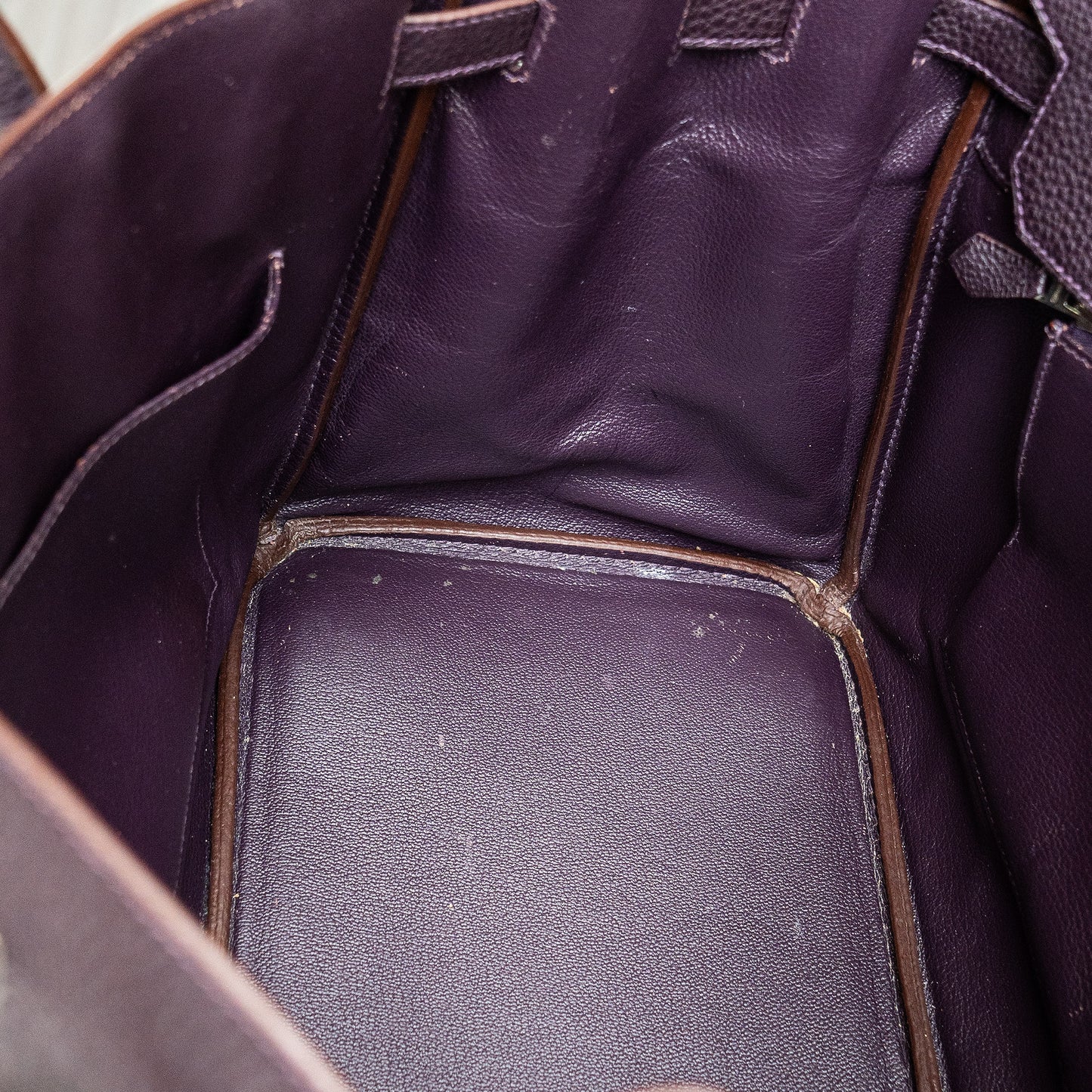 Hermès Birkin 35 Togo Aubergine Purple Handbag
