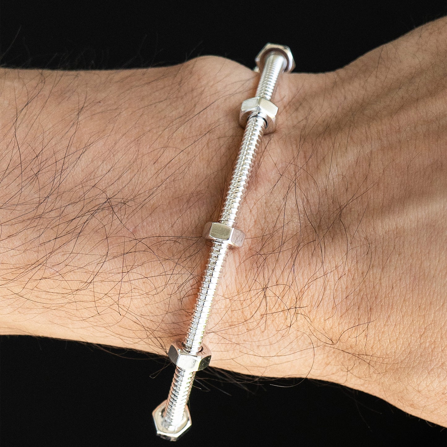 Cartier 18K White Gold Ecrou de Cartier Size 20 Bracelet