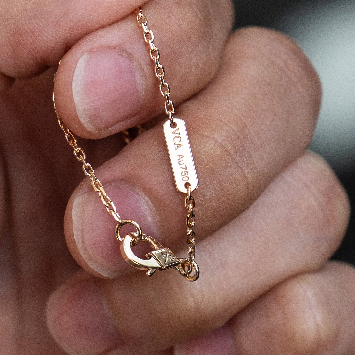 Van Cleef & Arpels 18k Rose Gold Vintage Alhambra Pendant Necklace