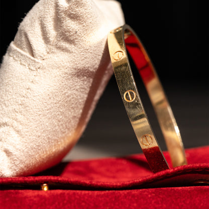 Cartier Size 20 Love Bangle Yellow Gold Bangle Bracelet