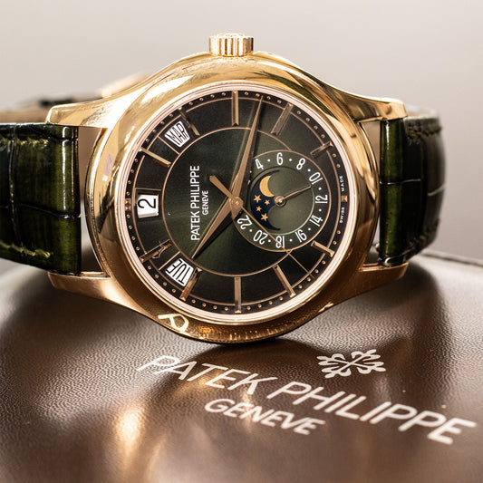 Patek Philippe 5205R Complications Green Dial Rose Gold Watch