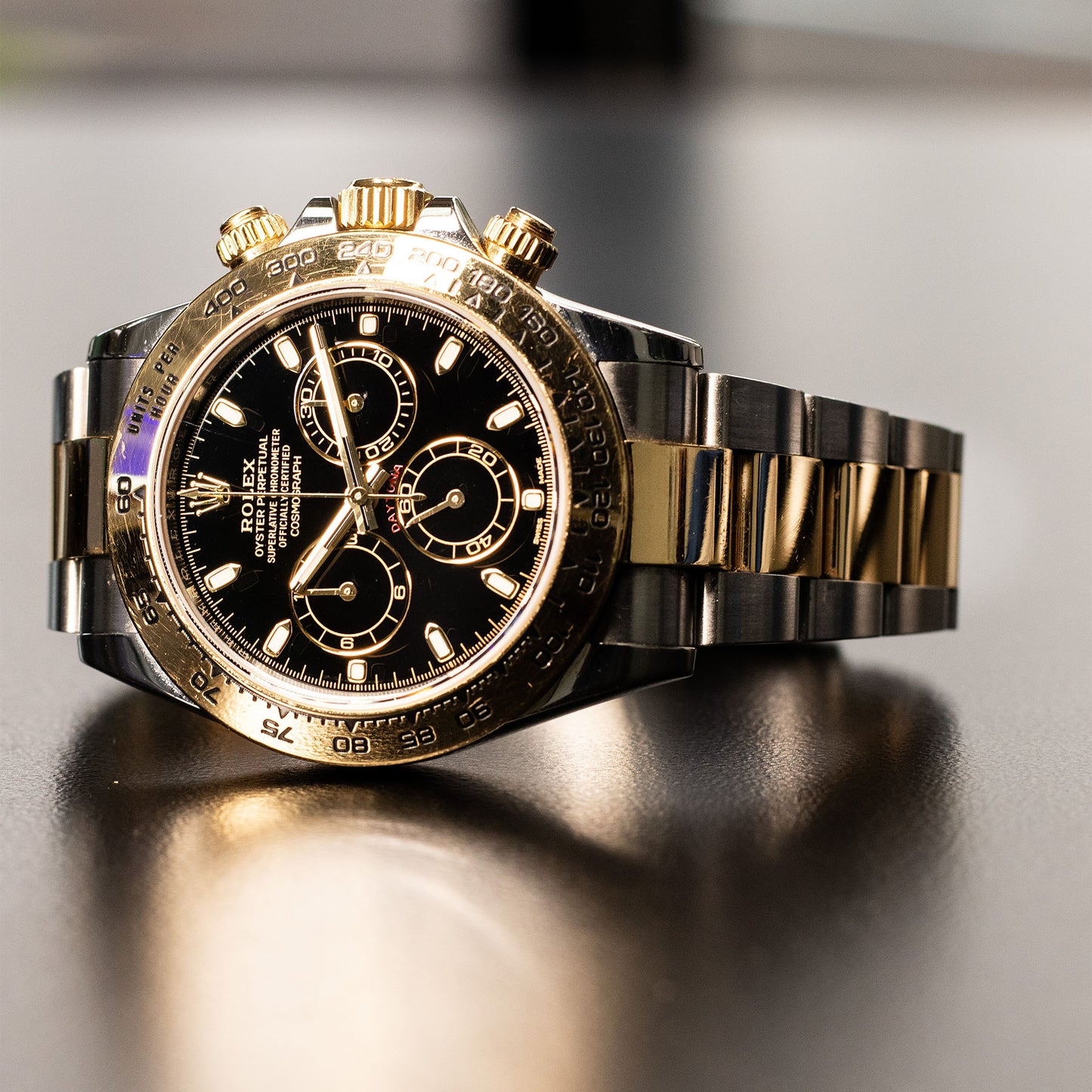 Rolex 116503 Daytona Two Tone Black Dial Watch