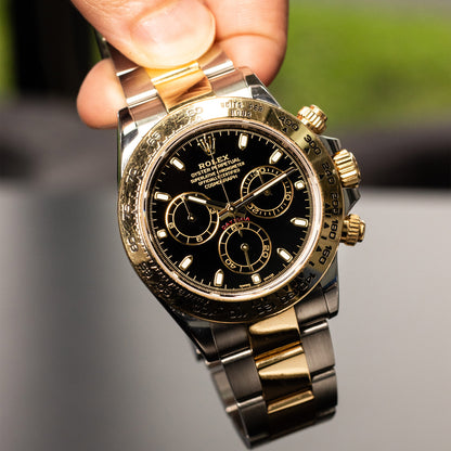Rolex 116503 Daytona Two Tone Black Dial Watch