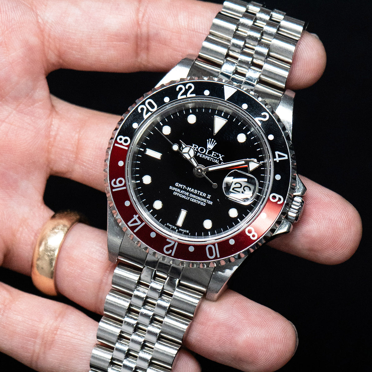 Rolex 16710 GMT-Master II "Coke" Black Dial Stainless Steel Watch