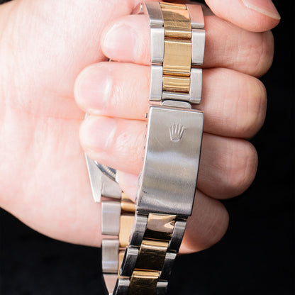 Rolex 1505 Oyster Perpetual Date 34mm Silver Dial Two Tone Watch