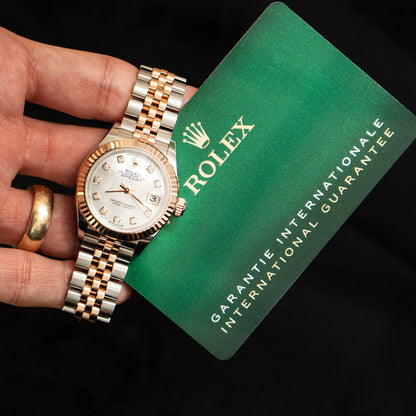 Rolex 279171 Datejust Mother of Peal Diamond Dial Ladies Two Tone Watch