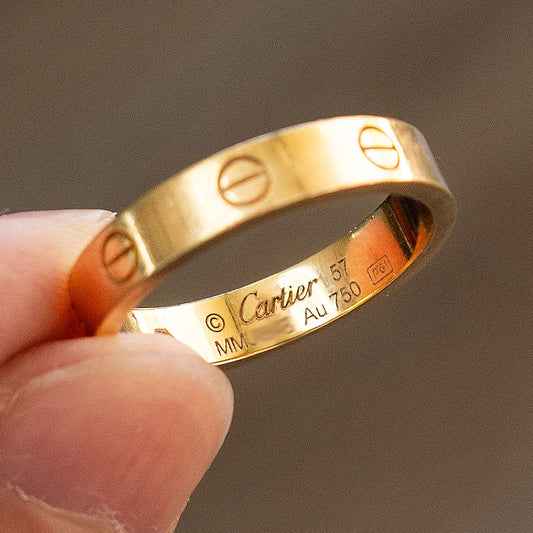 Cartier One Diamond Yellow Gold Size 57 Love  Ring