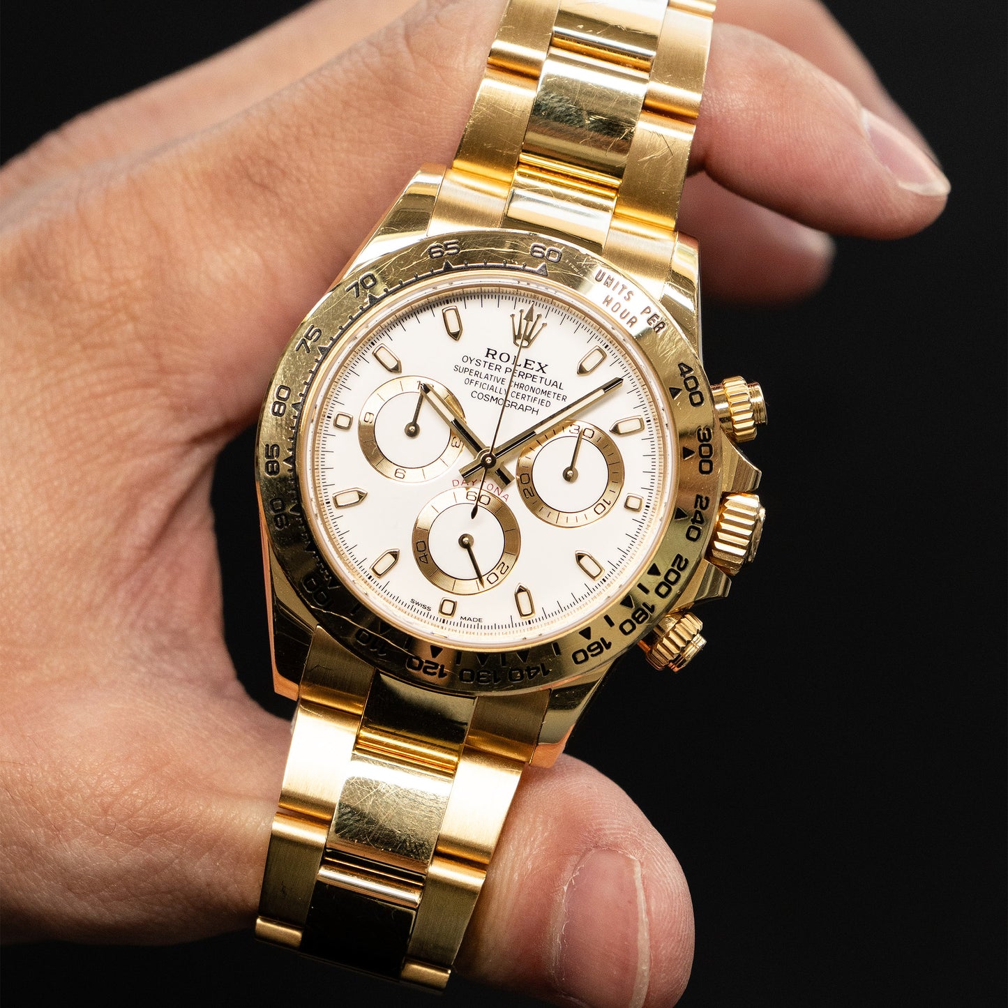 Rolex 116508 Daytona White Dial Yellow Gold Watch