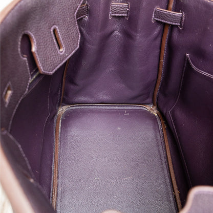 Hermès Birkin 35 Togo Aubergine Purple Handbag