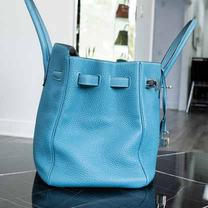 Hermes Birkin 35 Bleu Jean Togo Handbag