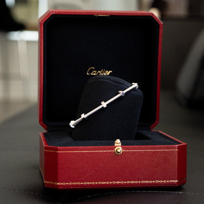 Cartier 18K White Gold Ecrou de Cartier Size 20 Bracelet