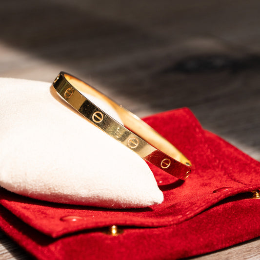 Cartier Size 20 Love Bangle Yellow Gold Bangle Bracelet