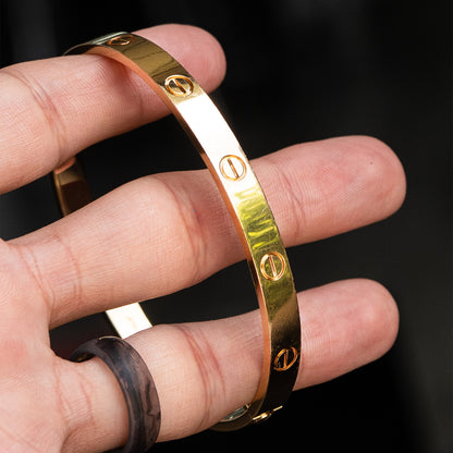 Cartier Size 19 Rose Gold Love Bangle Bracelet