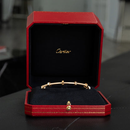 Cartier Size 19 Rose Gold Ecrou De Cartier Bangle Bracelet