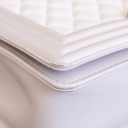 Chanel Boy Bag Light Gray Handbag