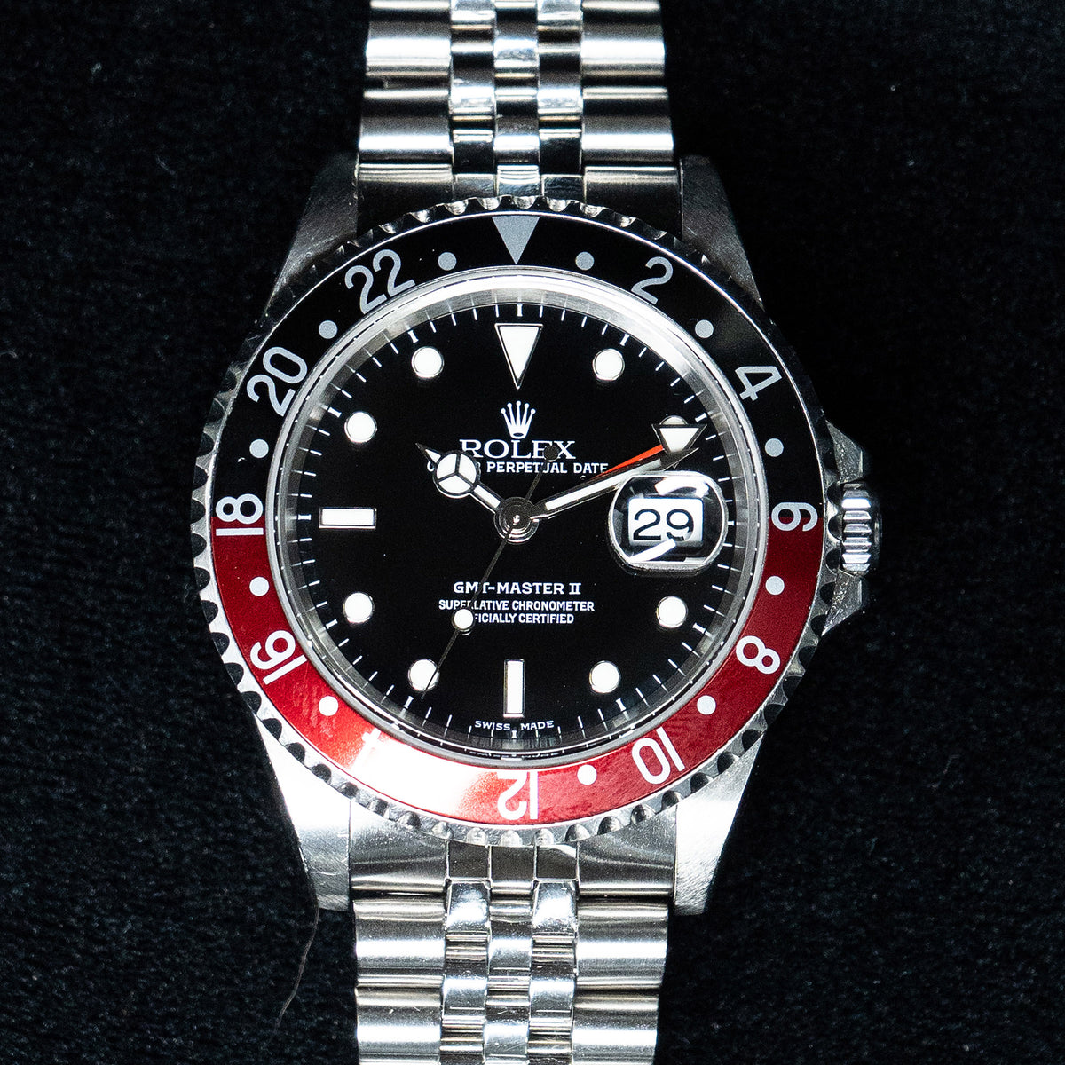 Rolex 16710 GMT-Master II "Coke" Black Dial Stainless Steel Watch