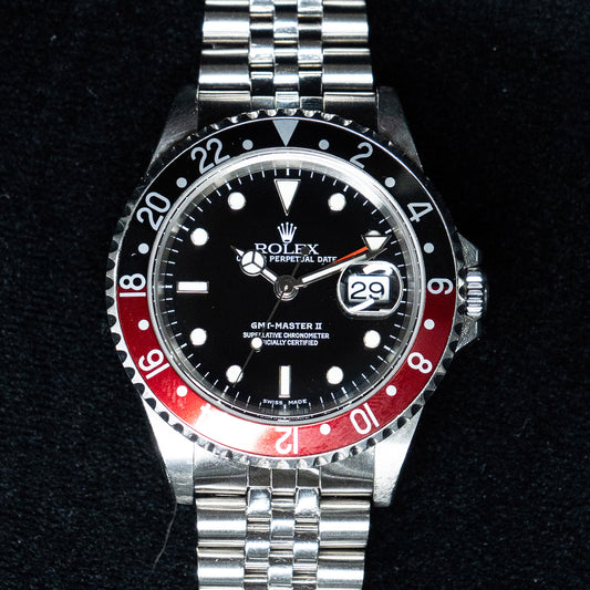Rolex 16710 GMT-Master II "Coke" Black Dial Stainless Steel Watch