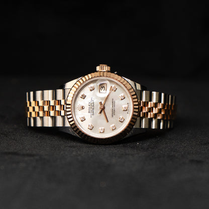 Rolex 279171 Datejust Mother of Peal Diamond Dial Ladies Two Tone Watch
