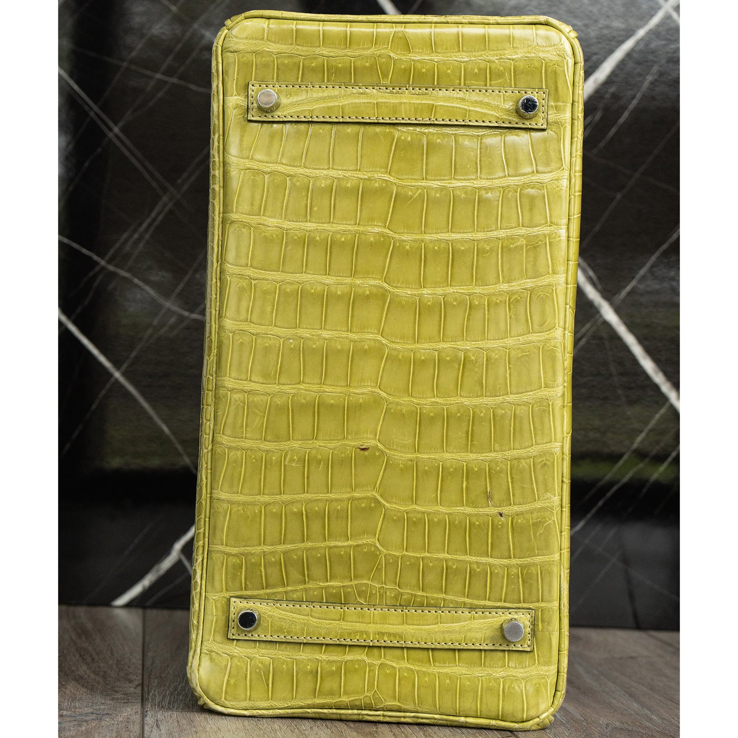 Hermes Birkin 35 Handbag Vert Anis Shiny Crocodile Porosus Palladium Hardware
