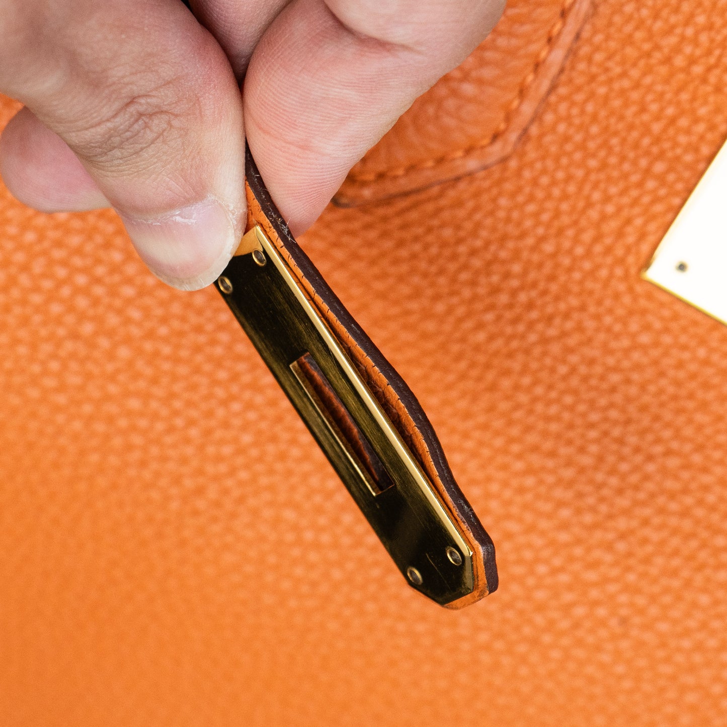 Hermes Birkin 35 Orange Togo Gold Hardware