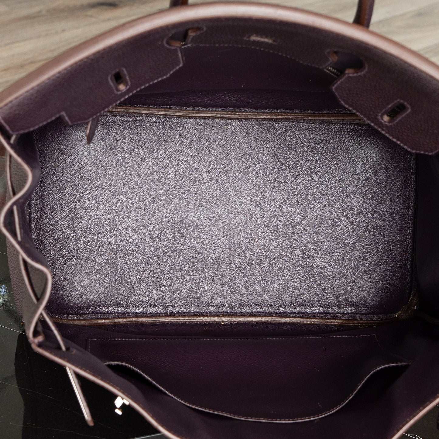 Hermès Birkin 35 Togo Aubergine Purple Handbag