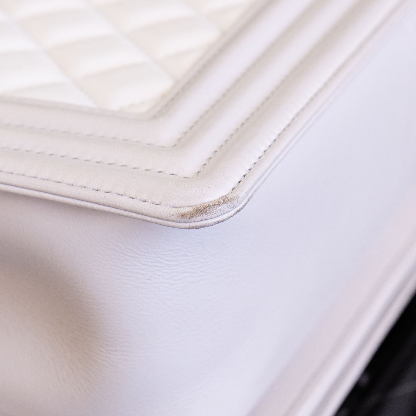 Chanel Boy Bag Light Gray Handbag