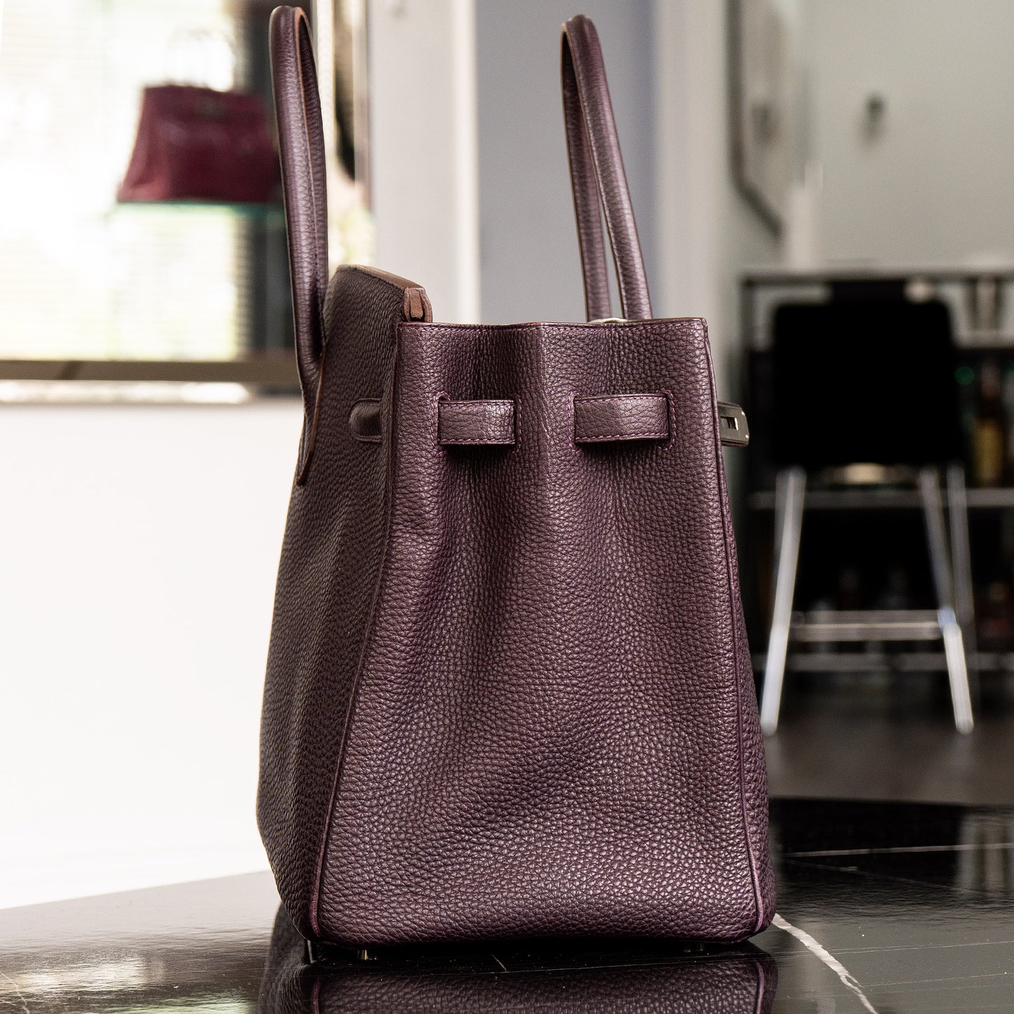 Hermès Birkin 35 Togo Aubergine Purple Handbag