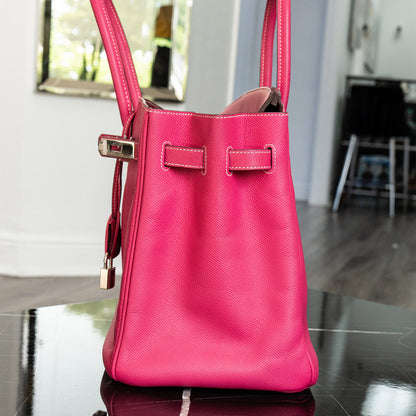 Preo-Owned Hermes Birkin 35 Rose Tyrien Handbag