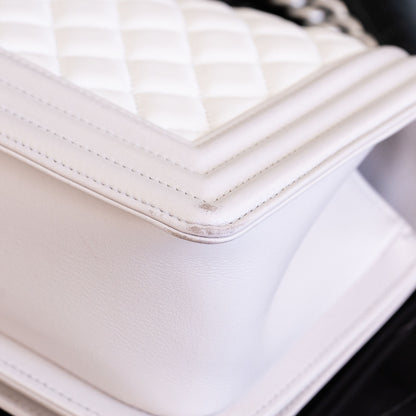 Chanel Boy Bag Light Gray Handbag