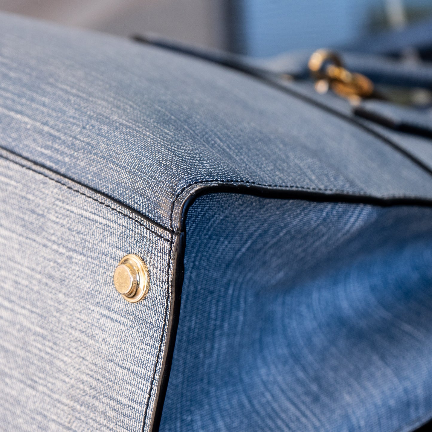 Louis Vuitton Denim Epi Leather City Steamer MM Bag