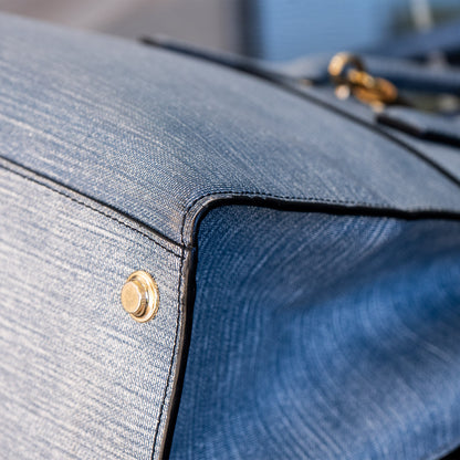 Louis Vuitton Denim Epi Leather City Steamer MM Bag