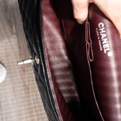 Chanel Classic Black Quilted Double Flap Handbag