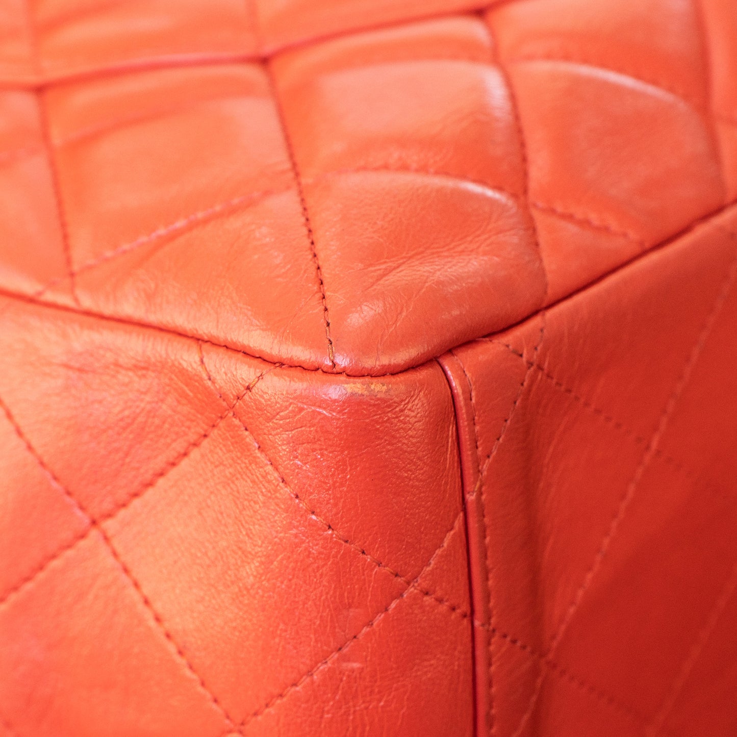 Chanel Classic Flap Red Lambskin Leather Gold-tone Hardware