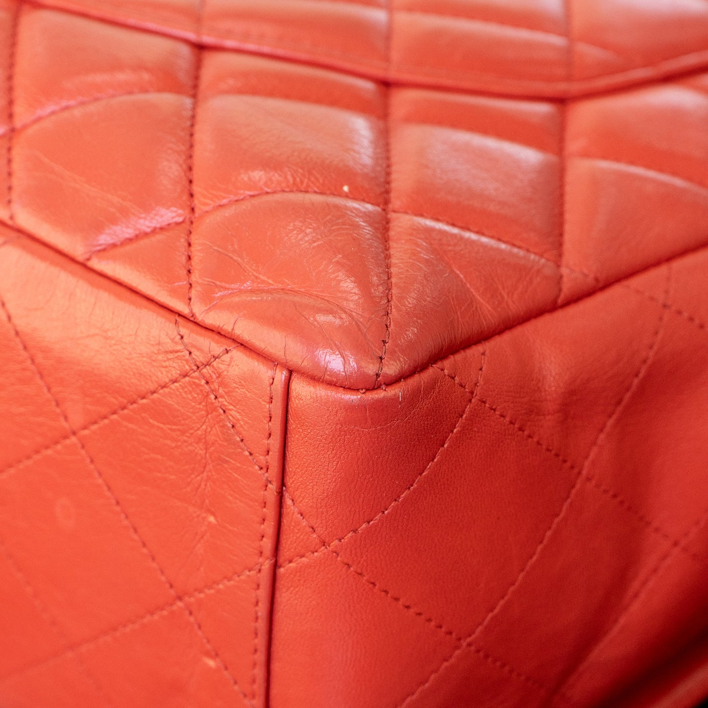 Chanel Classic Flap Red Lambskin Leather Gold-tone Hardware