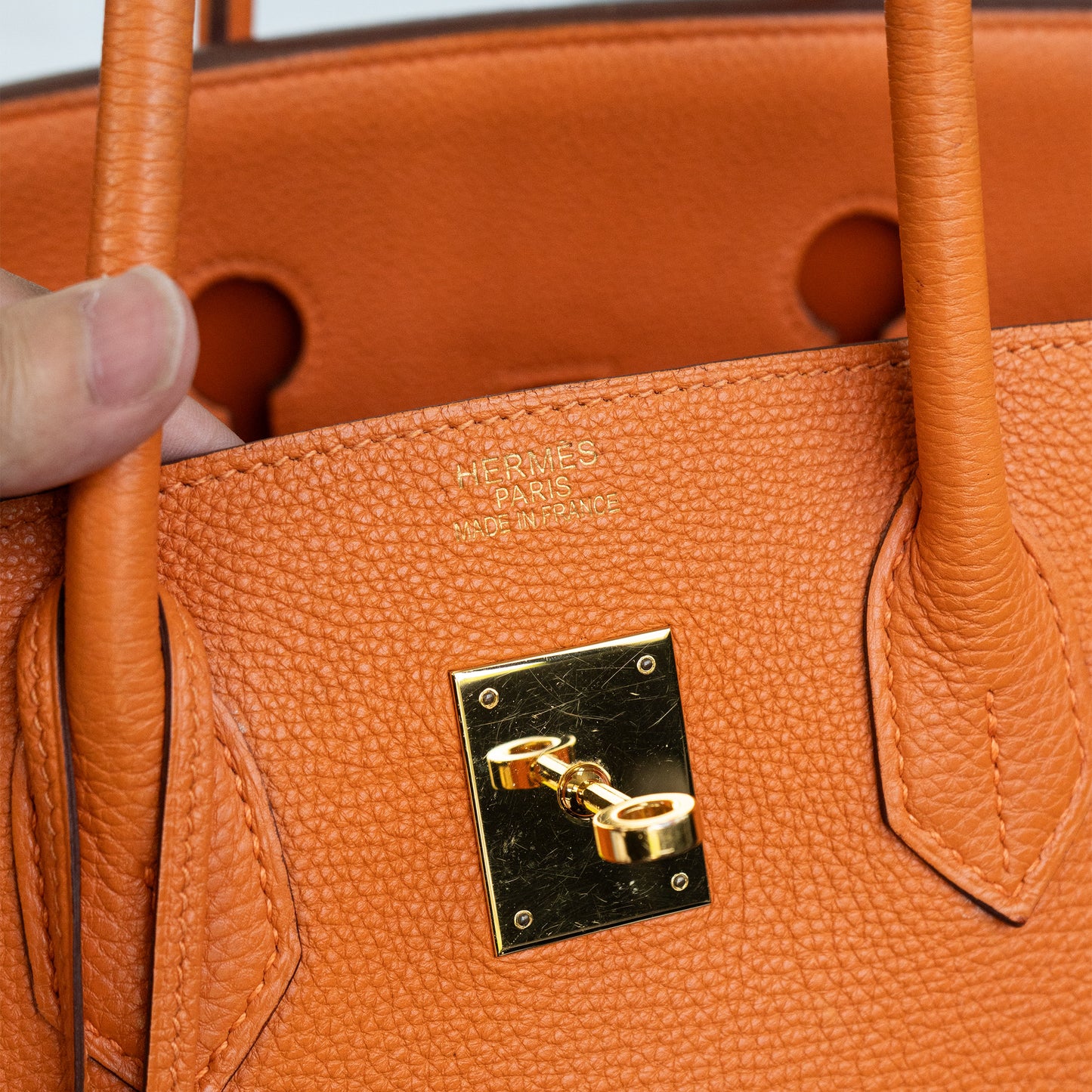 Hermes Birkin 35 Orange Togo Gold Hardware