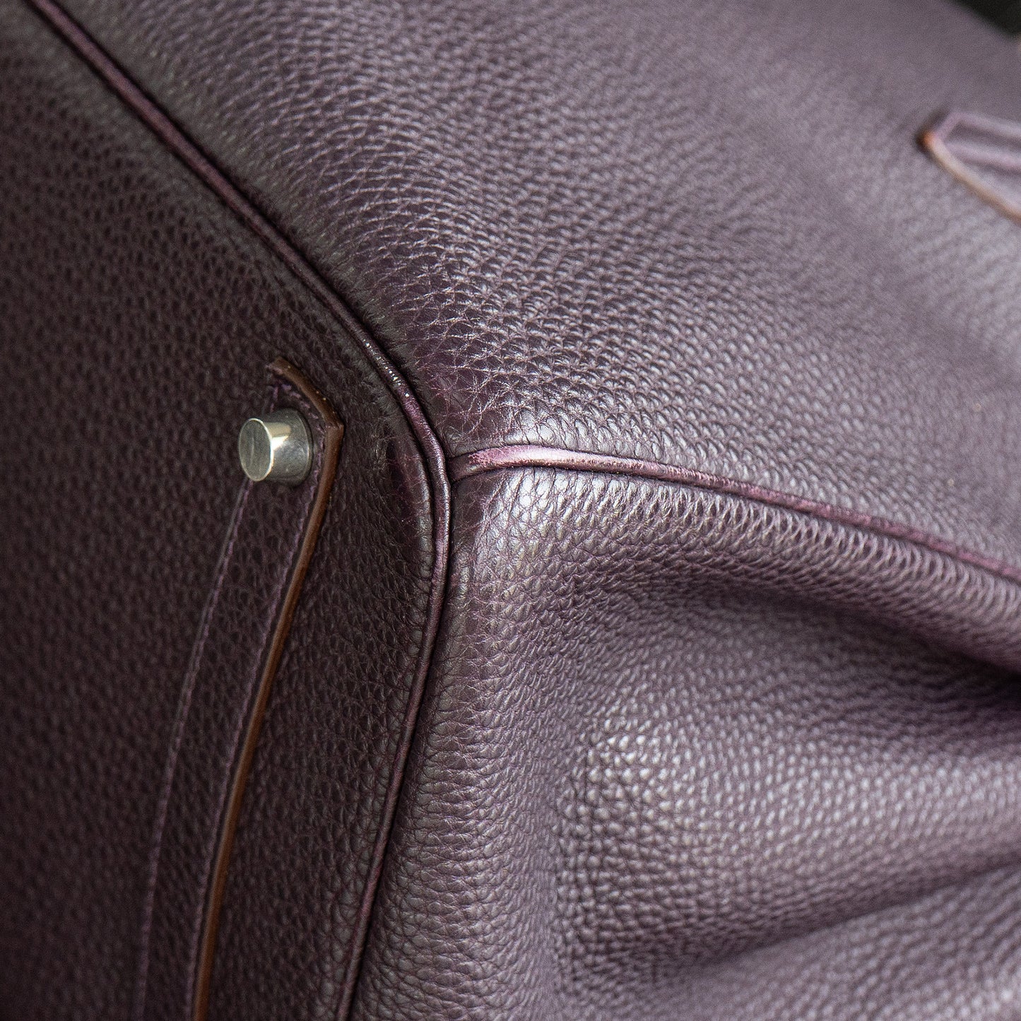 Hermès Birkin 35 Togo Aubergine Purple Handbag