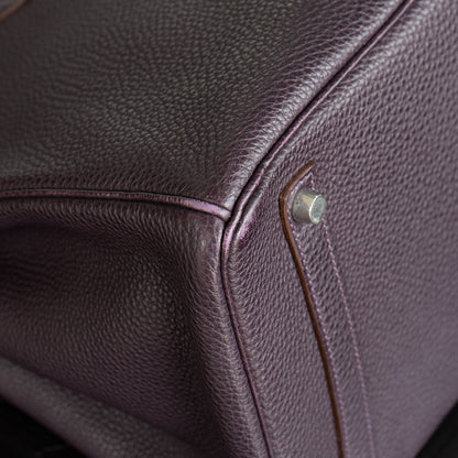 Hermès Birkin 35 Togo Aubergine Purple Handbag