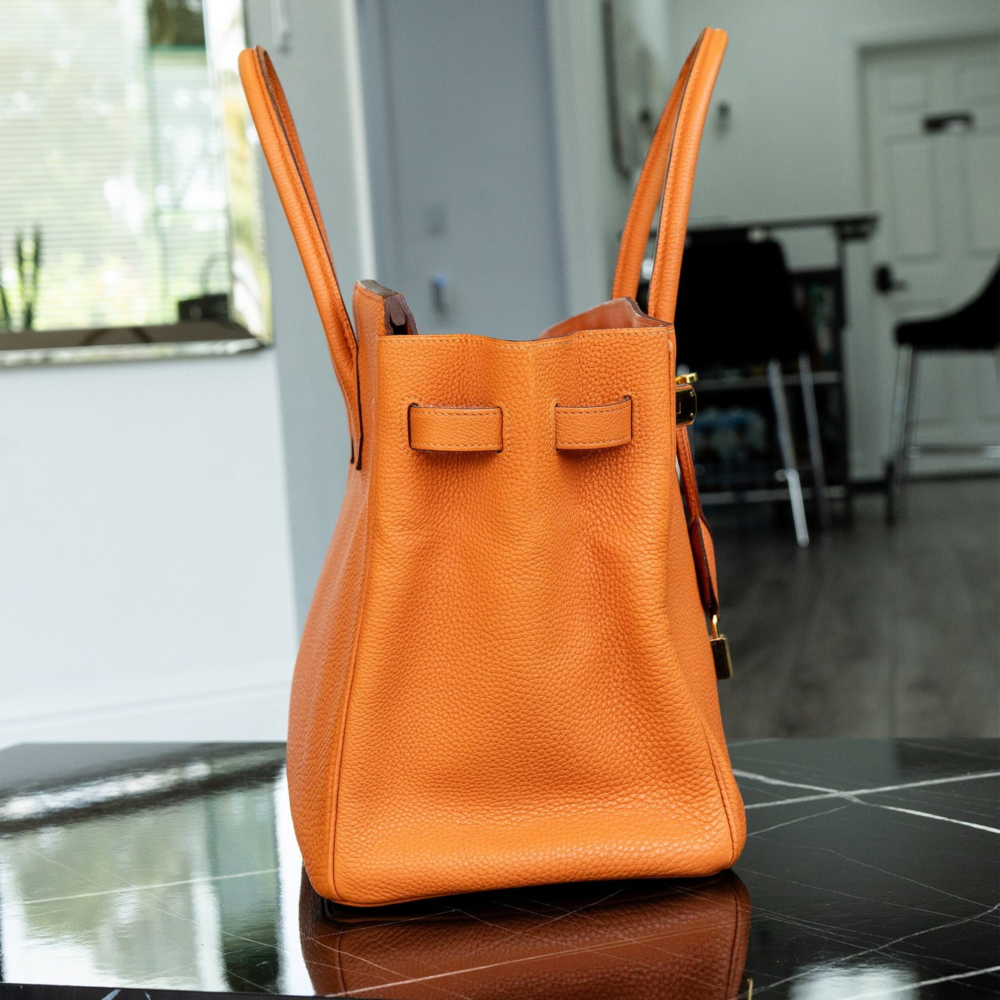 Hermes Birkin 35 Orange Togo Gold Hardware