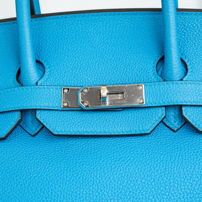 Hermès Birkin 35 Limited Edition Bleu Zanzibar Malachite Togo Handbag