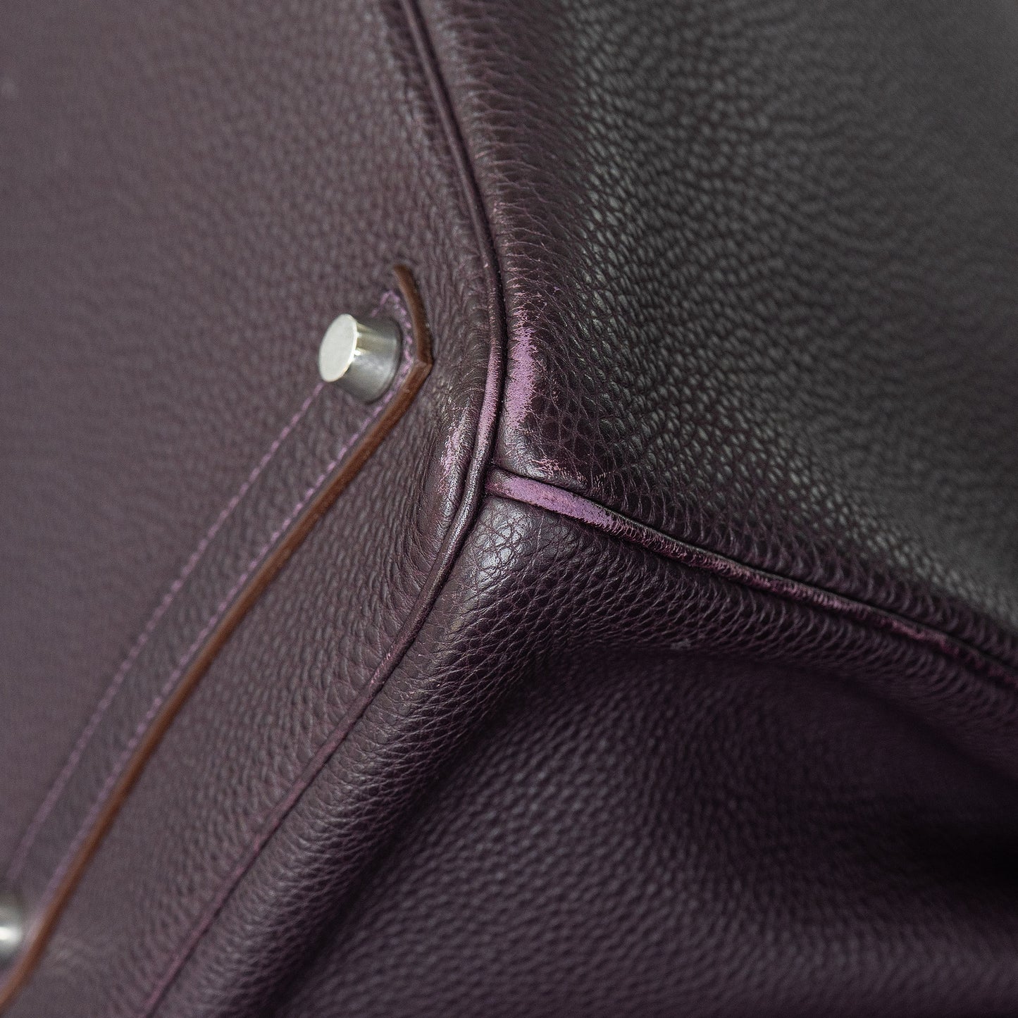 Hermès Birkin 35 Togo Aubergine Purple Handbag