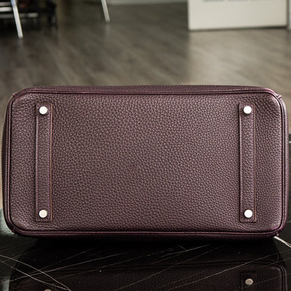 Hermès Birkin 35 Togo Aubergine Purple Handbag