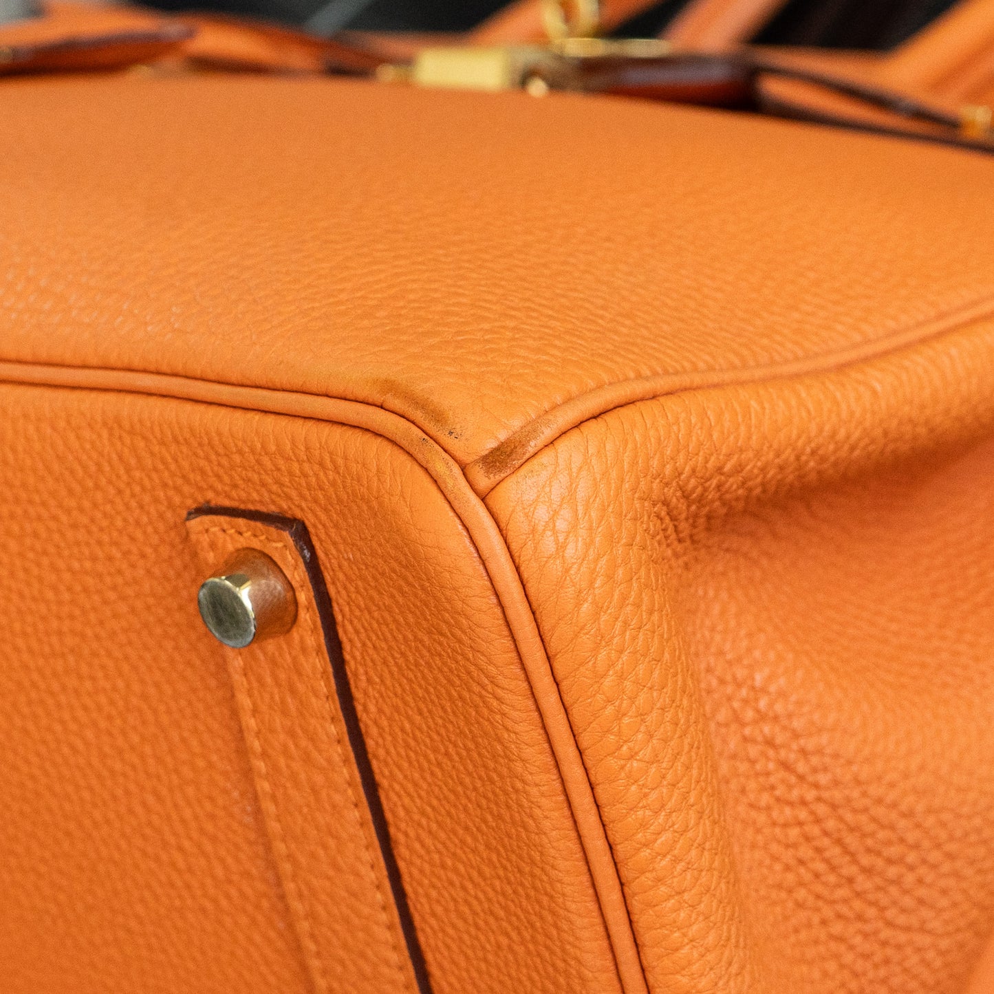 Hermes Birkin 35 Orange Togo Gold Hardware