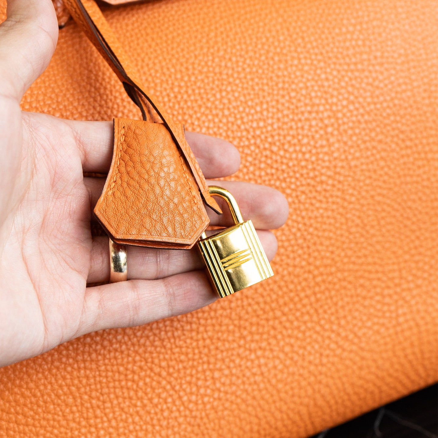 Hermes Birkin 35 Orange Togo Gold Hardware
