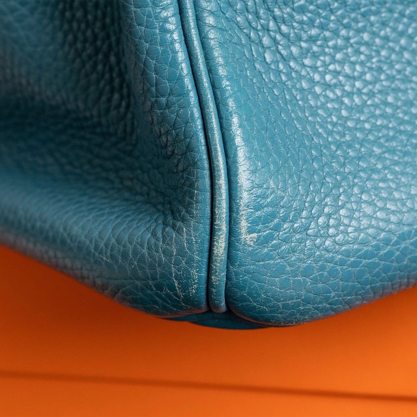 Hermes Birkin 30 Blue Jean Togo Palladium Handbag W/ Dustbag and COA