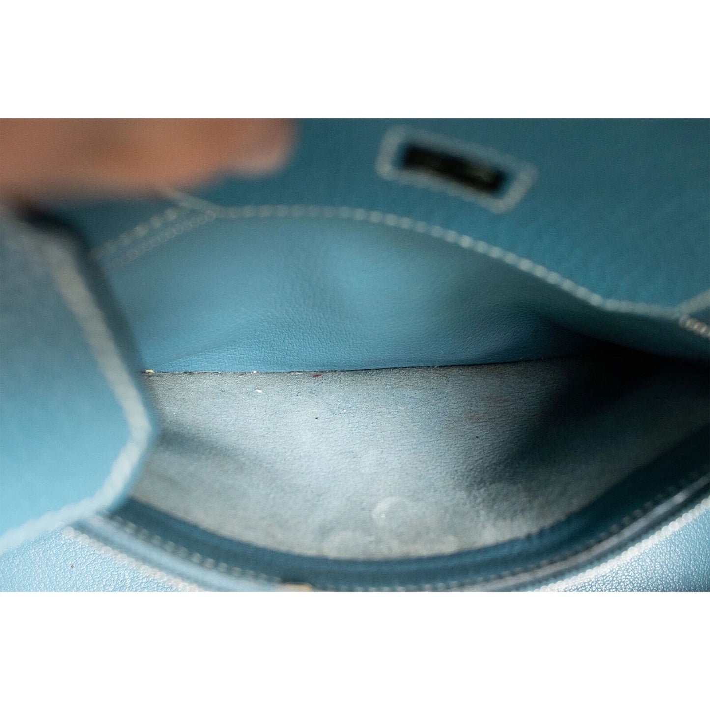 Hermes Birkin 30 Blue Jean Togo Palladium Handbag W/ Dustbag and COA