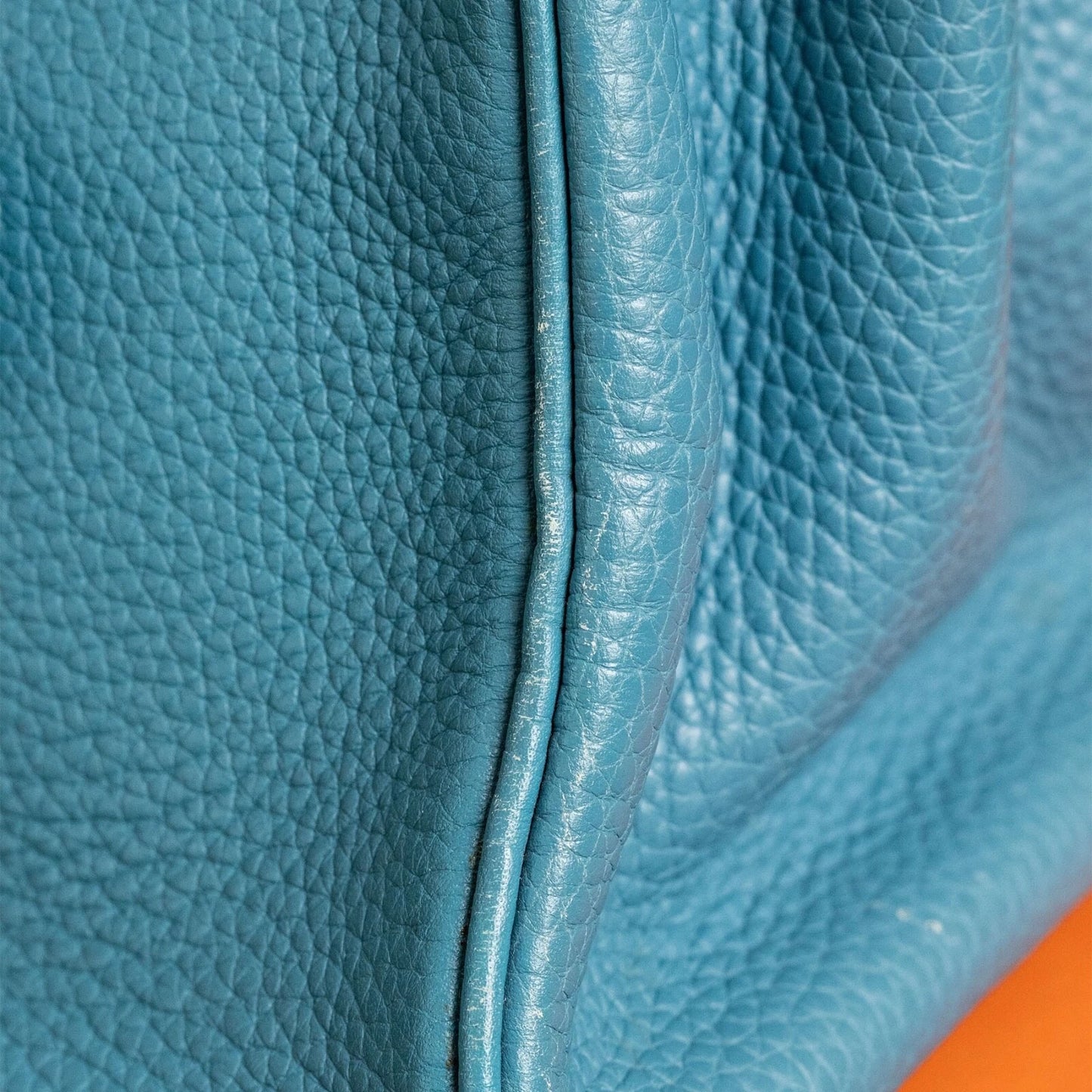 Hermes Birkin 30 Blue Jean Togo Palladium Handbag W/ Dustbag and COA